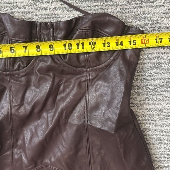 NWT H:OURS Blake Mini Dress in Dark Brown Small Revolve - Picture 8 of 14